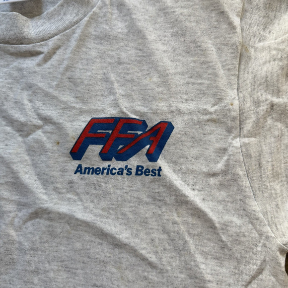 Vintage FFA America’s Best Gray Jerzees T-Shirt XL Agriculture Promo Tee - Picture 7 of 10